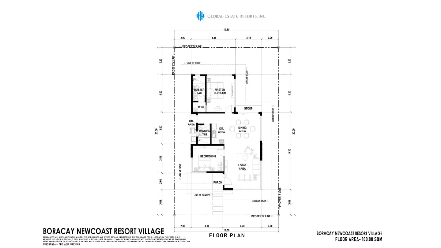 Newcoast Village Model B Floorplan 1