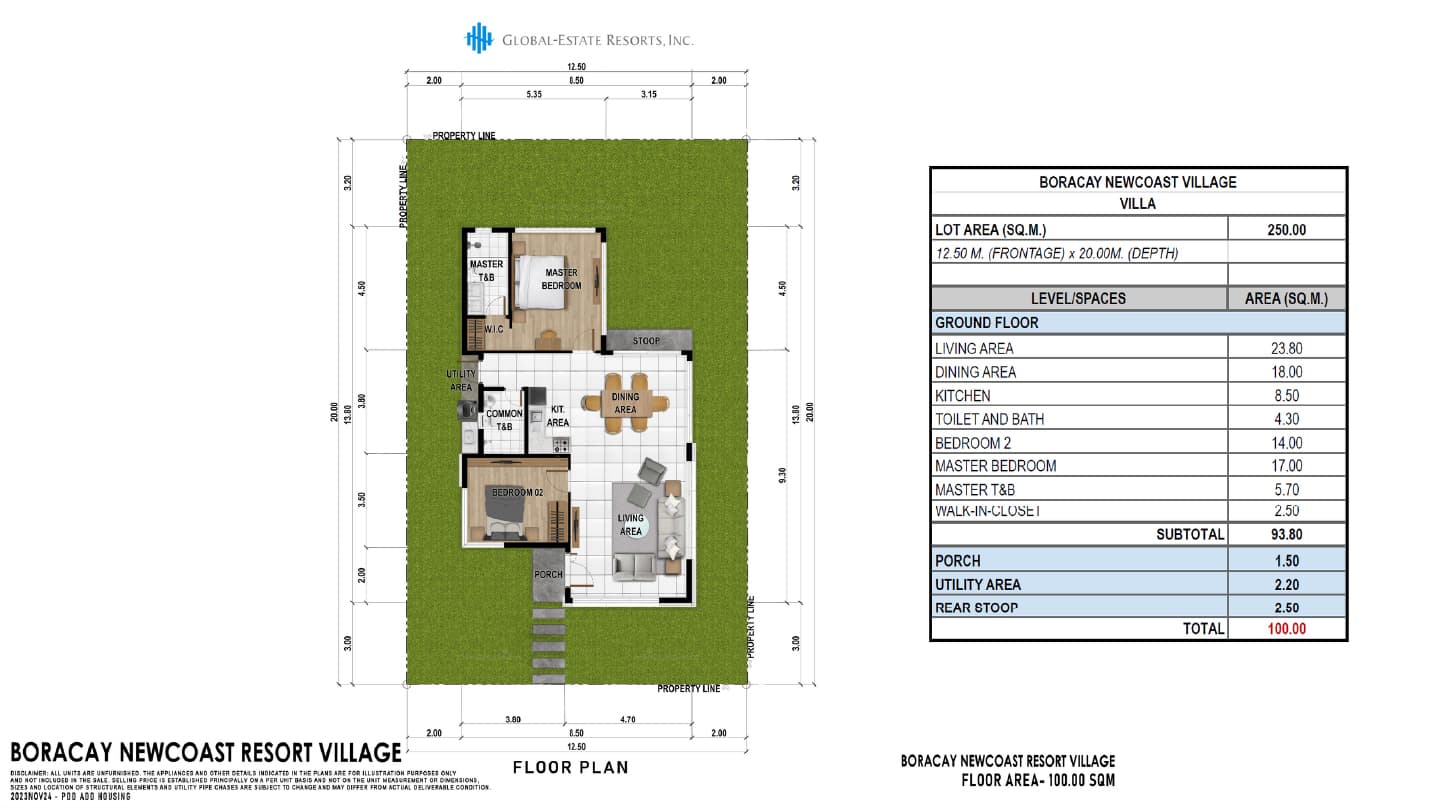Newcoast Village Model C floorplan 2
